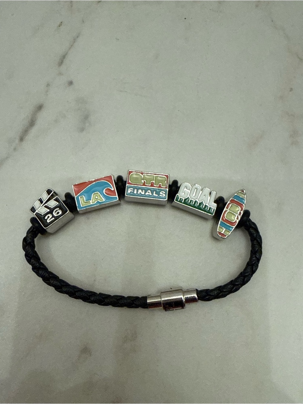 FIFA 2026 official Soccer Themed Braided Leather
Charm Bracelets